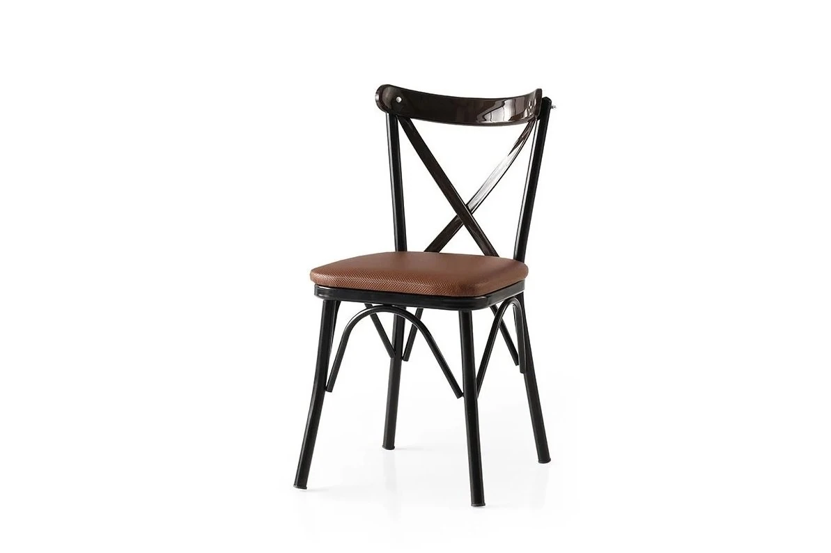 Tonet Sandalye Siyah-Kahve Minder