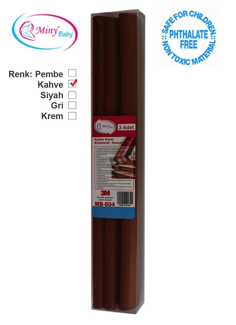 Çocuk Köşe Koruyucu Kauçuk Jumbo Kahverengi