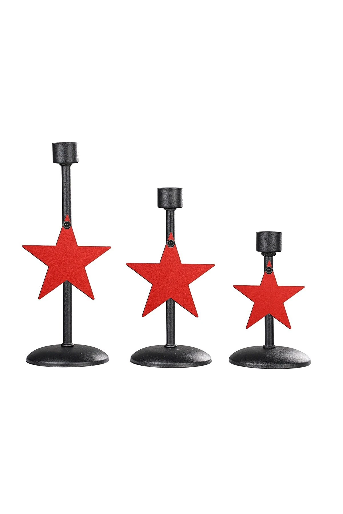 Mumluk Metal Yıldız 3'lü Siyah
