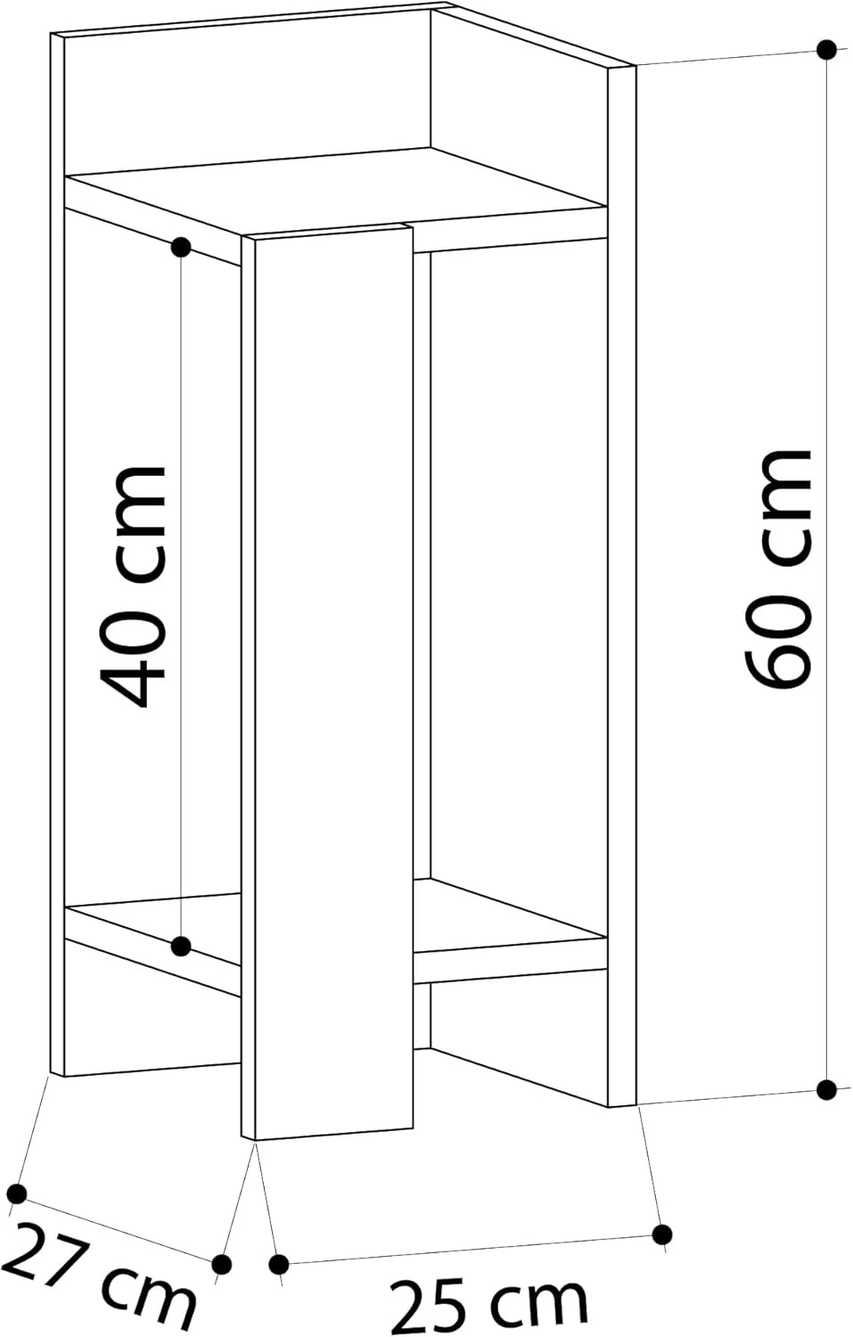 Komodin Elos Sağ Modül Açık Mocha 60*27,25cm
