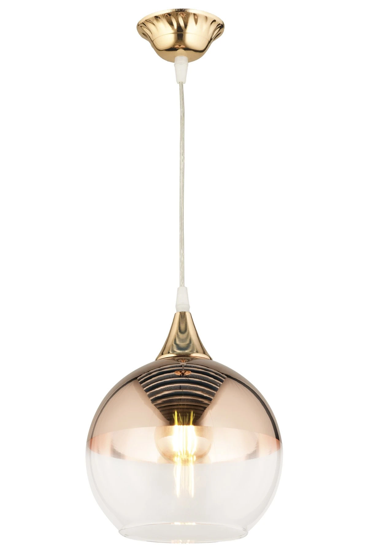 Anet Tekli Sarkıt Avize Altın Cam