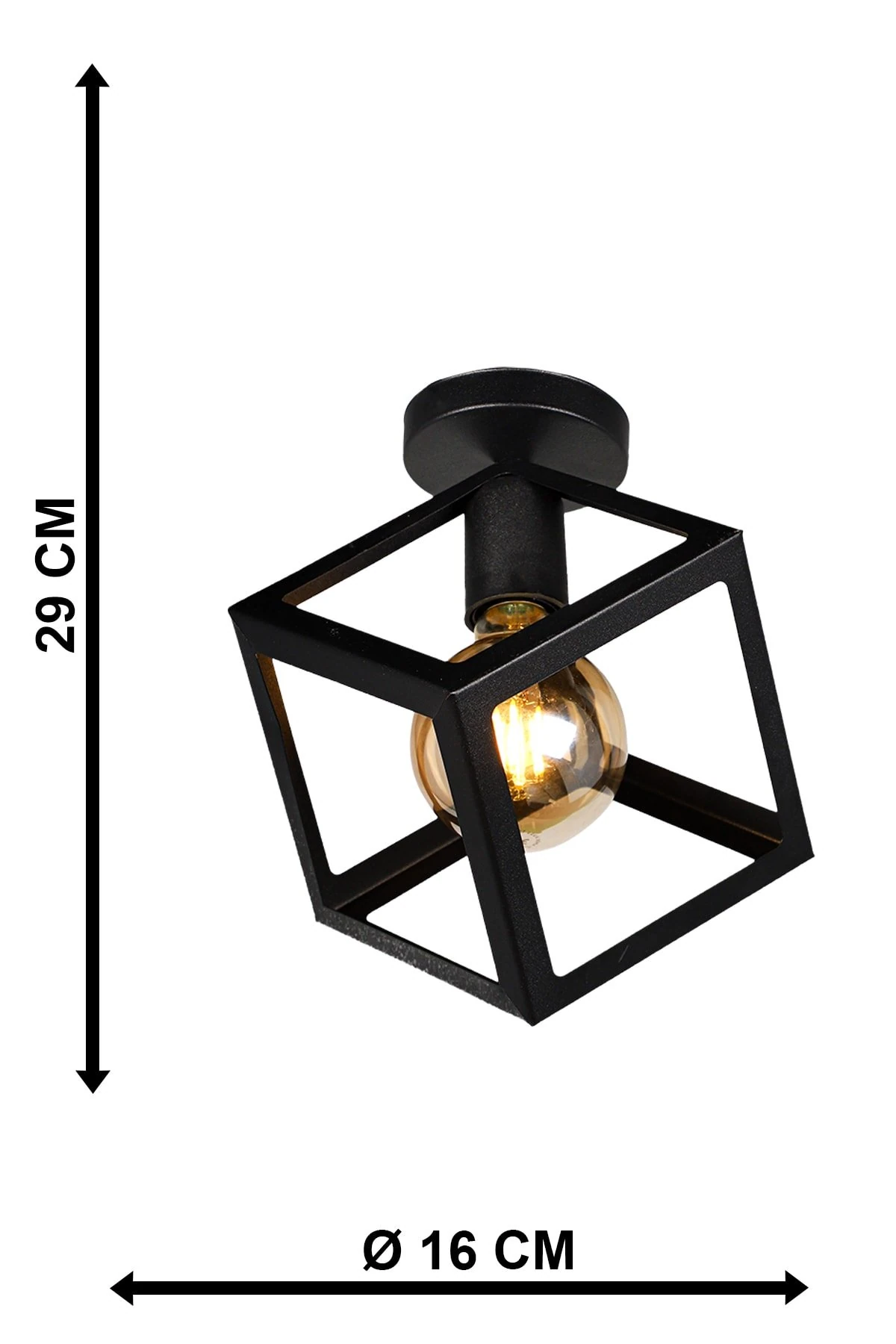 Magnezya Avize Aplik Siyah