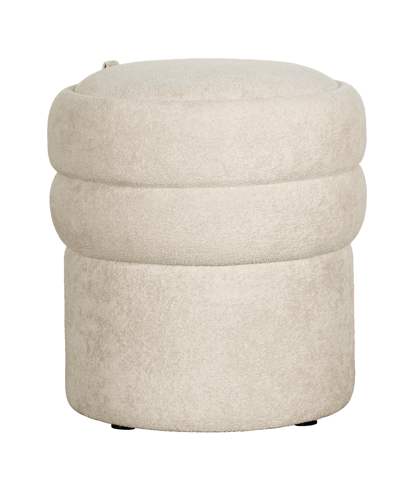 Puf Sandıklı Yün Krem 41x44cm