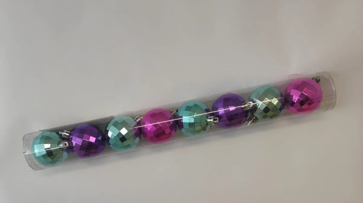 Yılbaşı Ağaç Süsü Toplar 8li Renkli