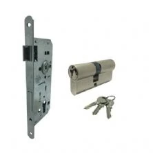 Dar Makaralı  Kilit 25mm+Silindir 60mm KROM