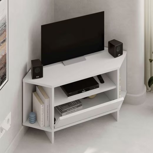 TV Sehpası Köşe Beyaz 98.7*45*35cm