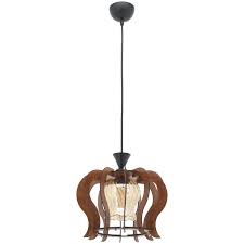 HELİN Avize Tekli Ceviz Ahşap