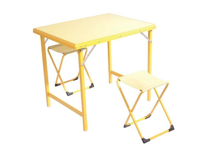 French Masamatik 4Sandalye Masa 80*60*70cm Sarı