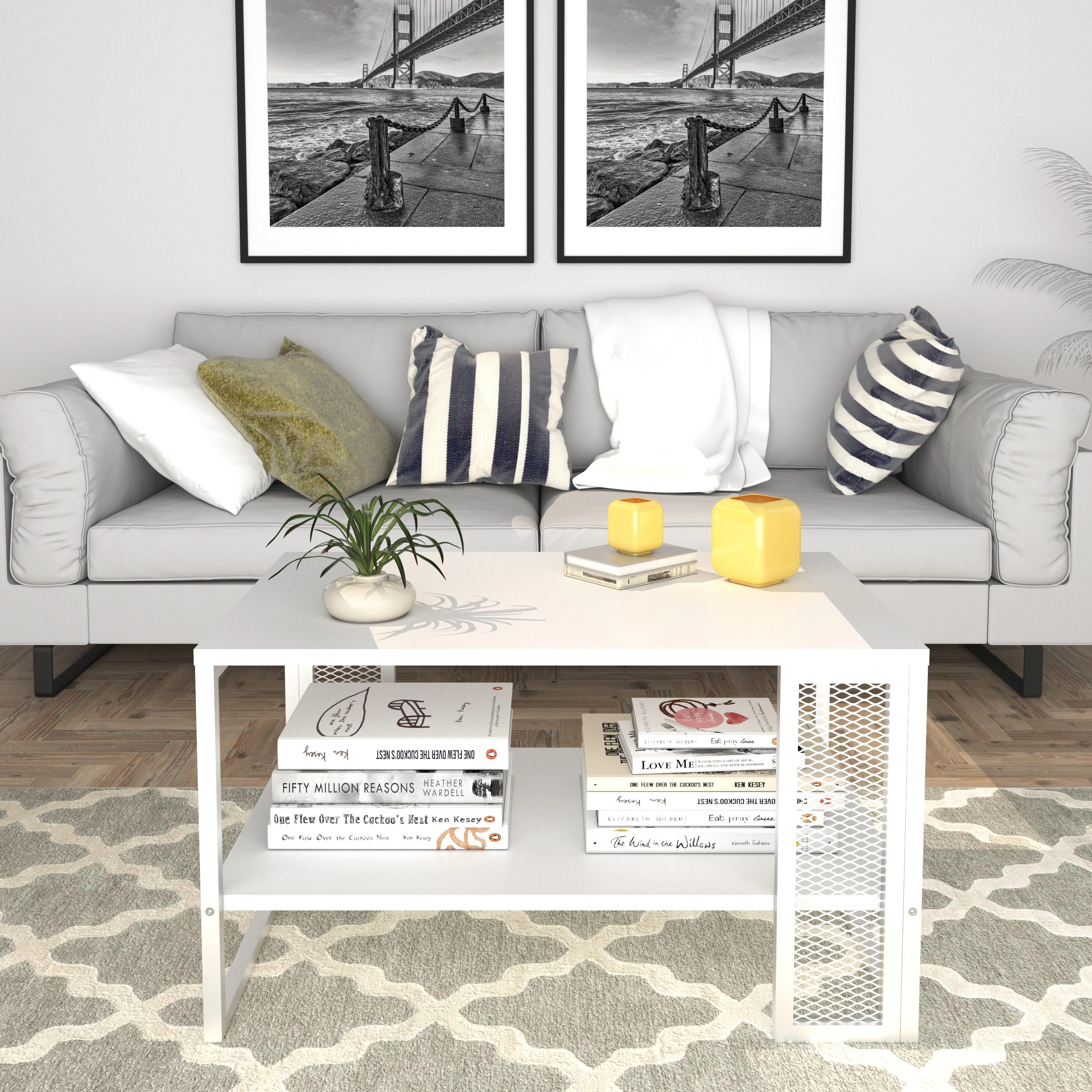 Orta Sehpa Mela Beyaz