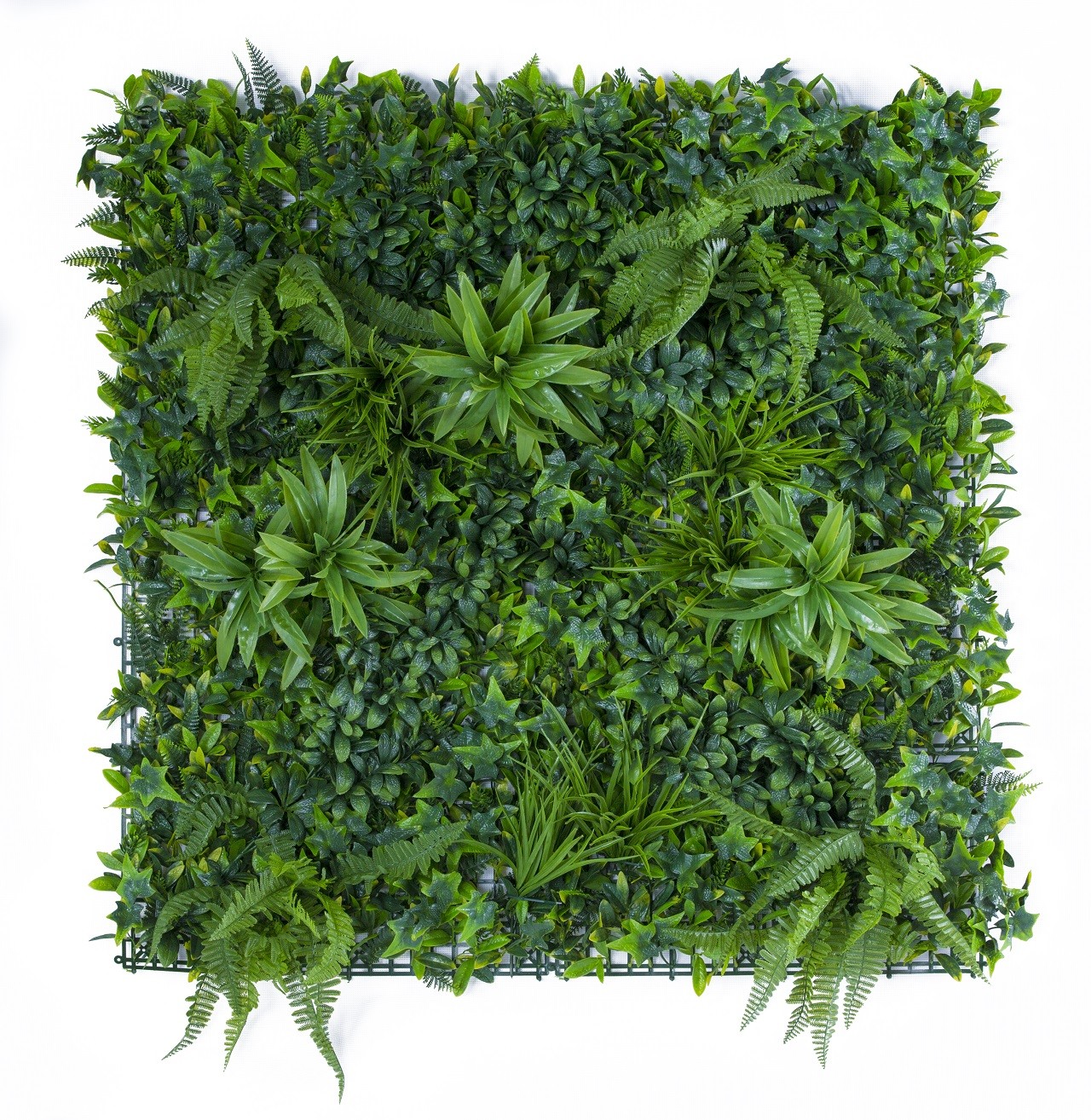 Yapay Bitki Duvar Paneli Yapraklı 100x100cm