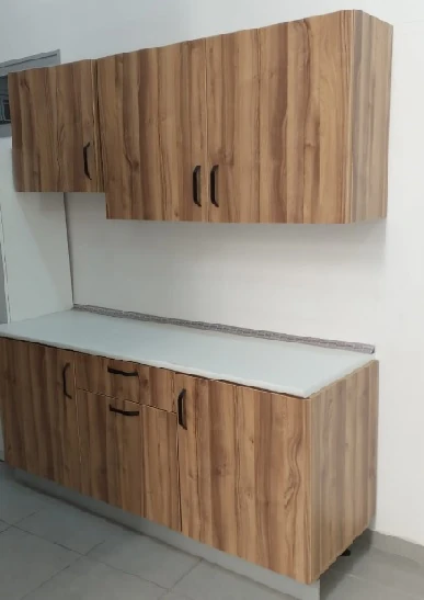 MutfakDolap HazırTezgahlı 180cm CevizÜstDlpKapaklı