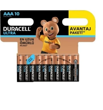 DURACELL İNCE KALEM PIL AAA 10S 10 lu
