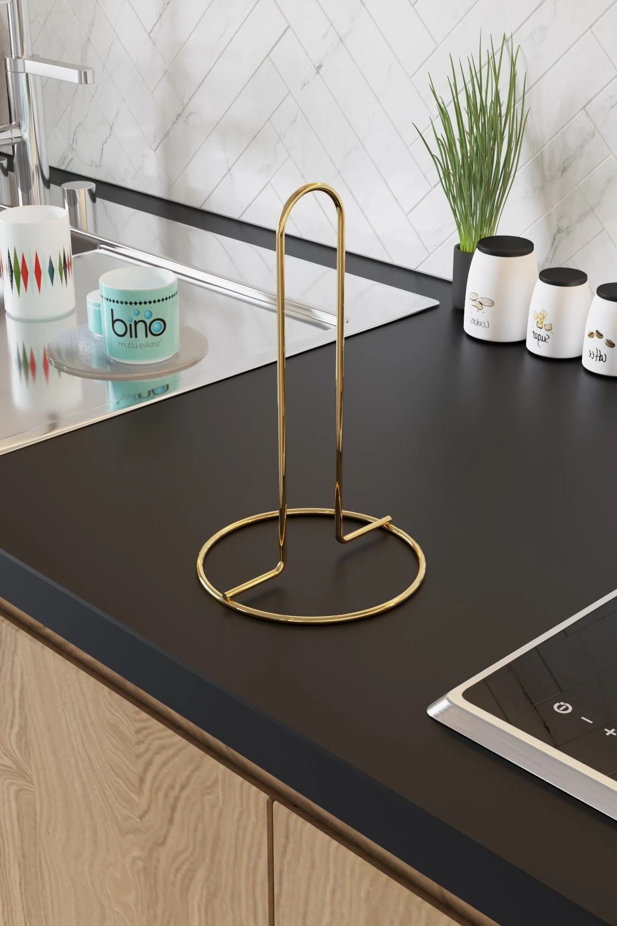 Paslanmaz Rulo Havluluk Altın 28cm