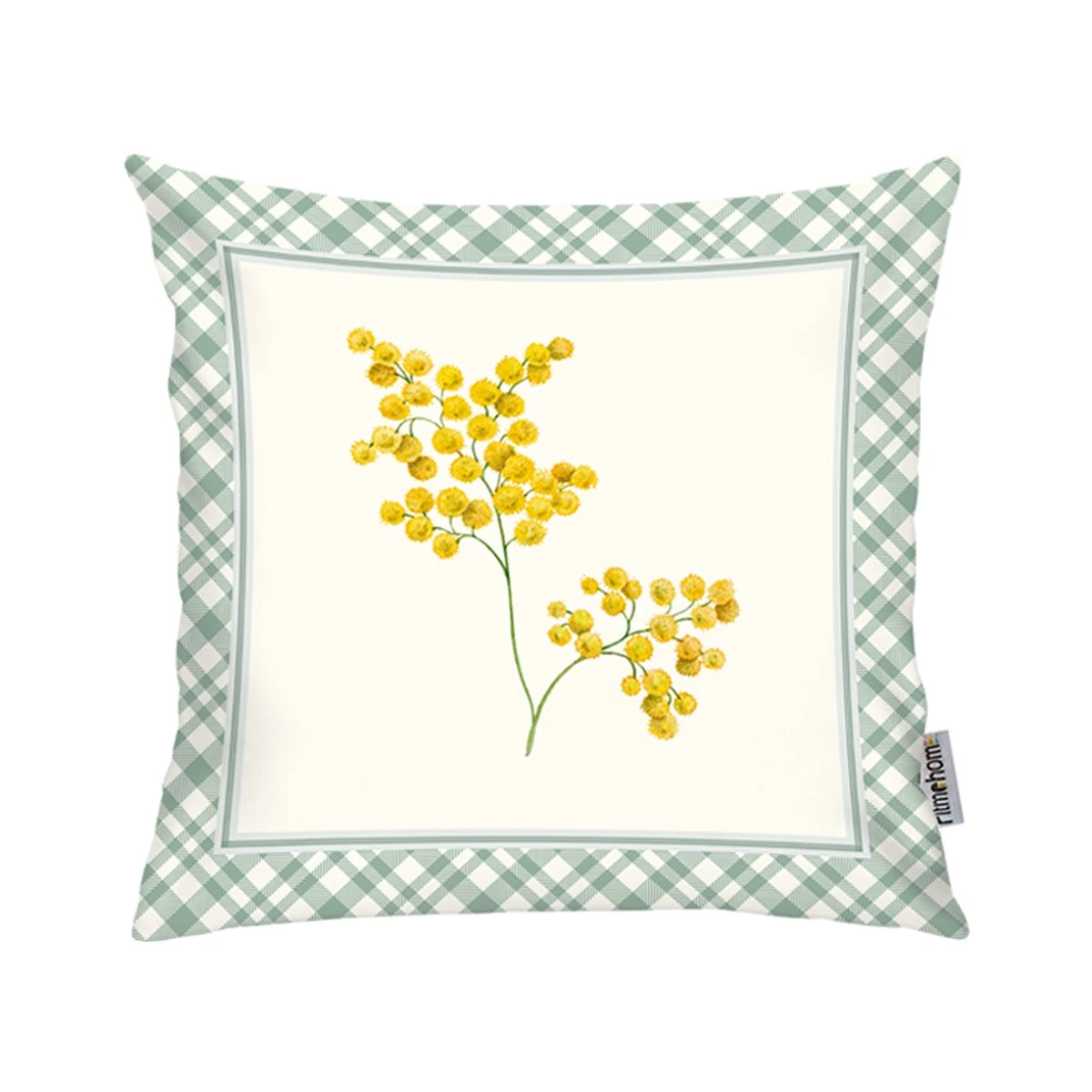 Kırlent Kılıfı Baskılı Çiçek Desen 43x43cm