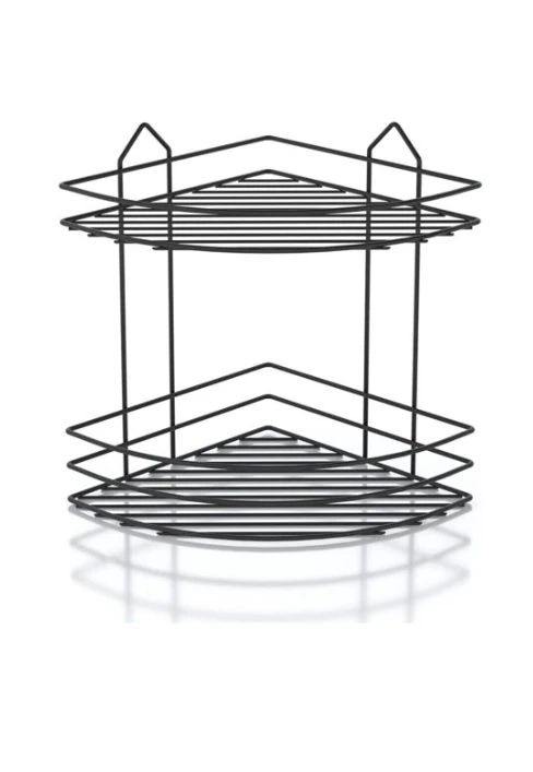 3 Katlı Köşe Şampuanlık Siyah