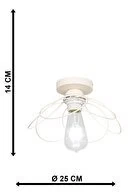 Mango Avize Tekli Beyaz Tavan Montaj