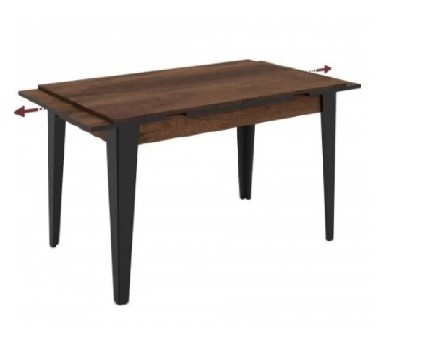 Masa Begüm Barok-Ahşap -Siyah 120*75*76cm