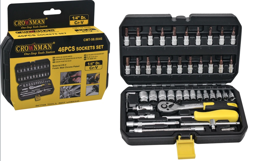 Lokma ve Bits Set 46 Parça 1/4" CR-V