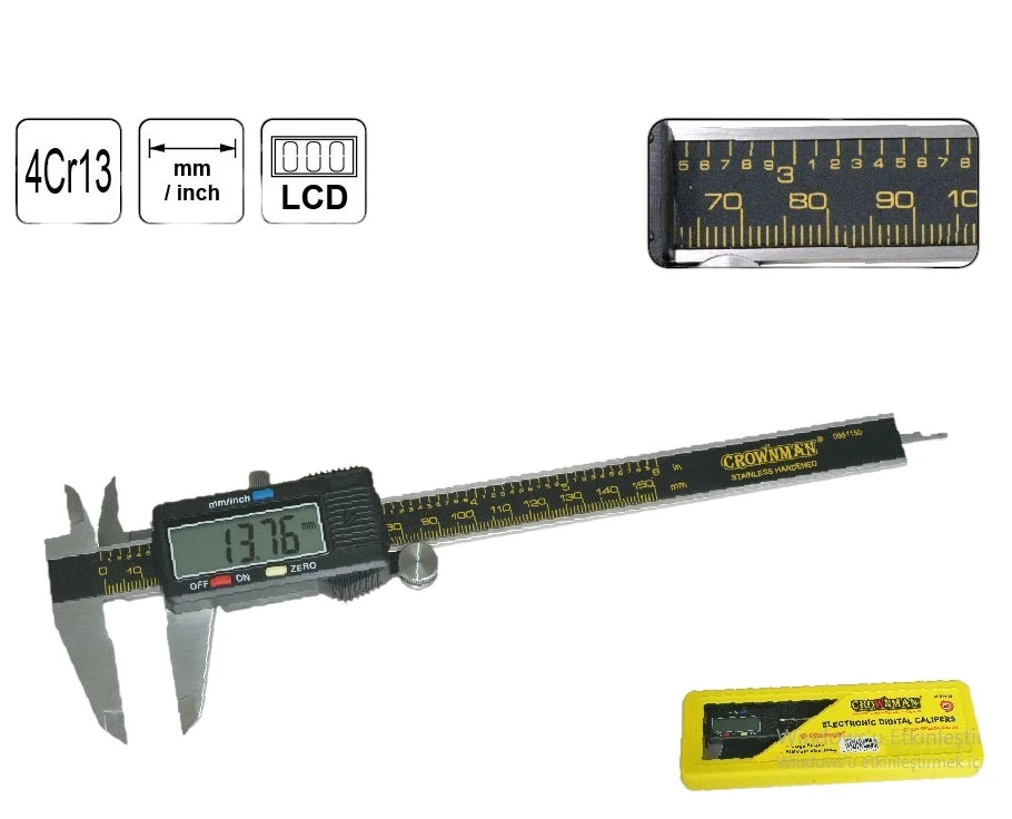 Kompas Dijital  6 " Karbon Çelik 0-150mm