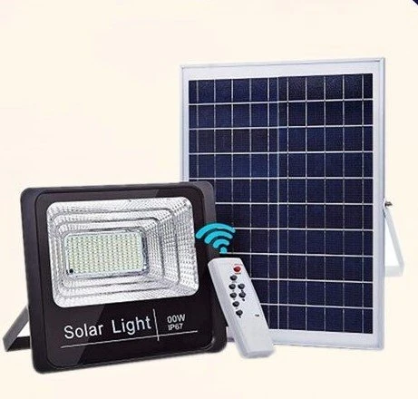 Solar Led Projektör (Aluminyum)Kumandalı 100w