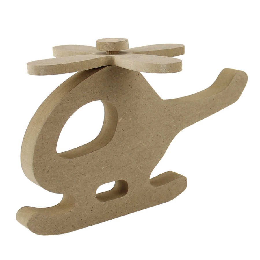 Ahşap Helikopter Biblo 17.5cm