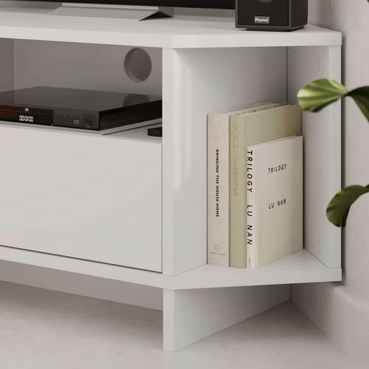 TV Sehpası Köşe Beyaz 98.7*45*35cm