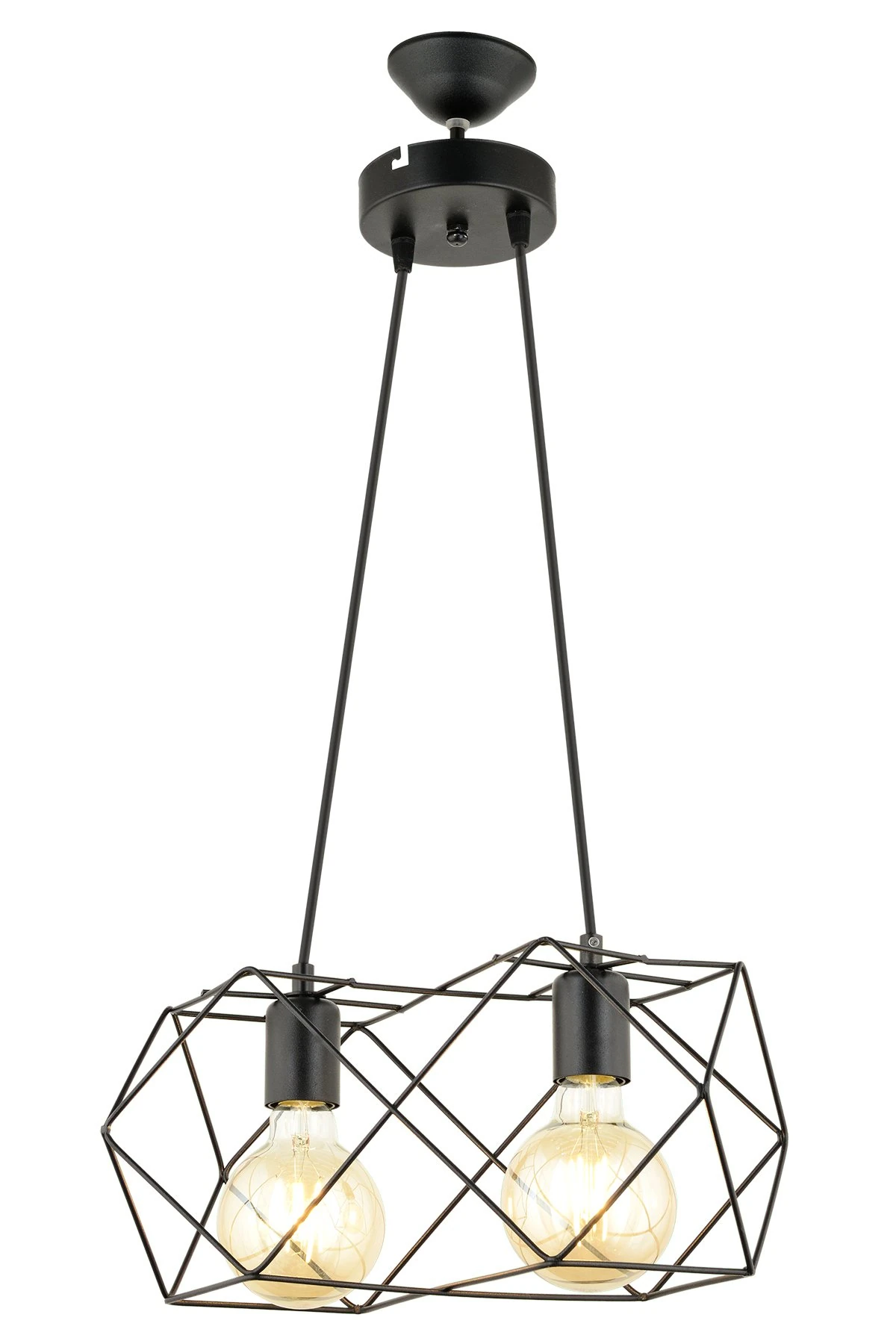 Zambak Sıralı Avize 2li Siyah