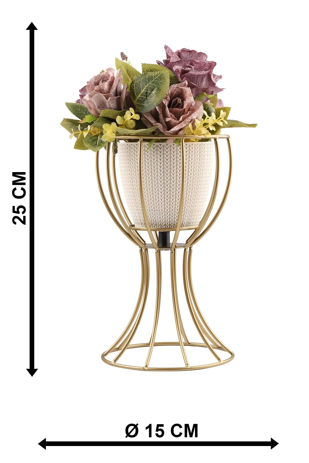 Saksılık Anafor Eskitme- Krem Saksı