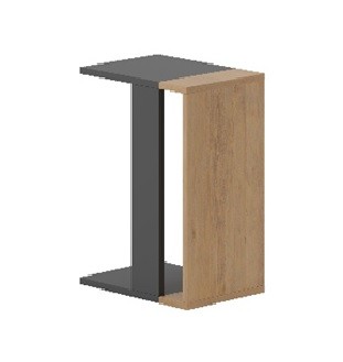 Yan Sehpa Zetti Meşe-Antrasit 57*40*30cm