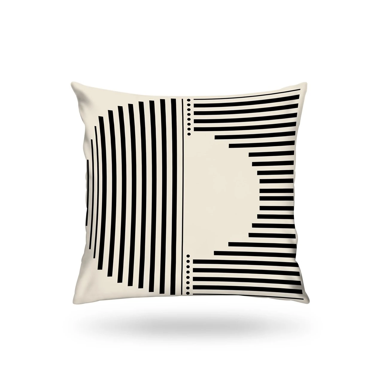 Kırlent Kılıfı İsk. Etn Desen Krem-Siyah 43x43cm