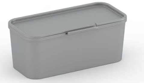 DIVIDERS Masa üstü kapaklı yatay kutu Gri Low