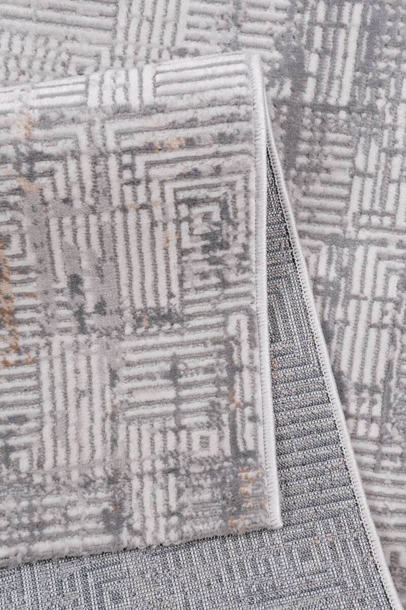 Motto 4481 Modern Dokuma Halı Gri Krem 80x150