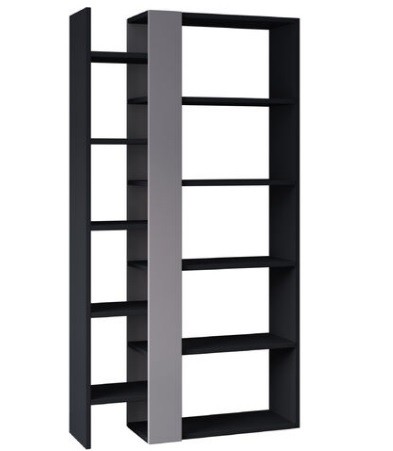 Kitaplık Asansör Antrasit-Açık Mocha 150*80*29cm