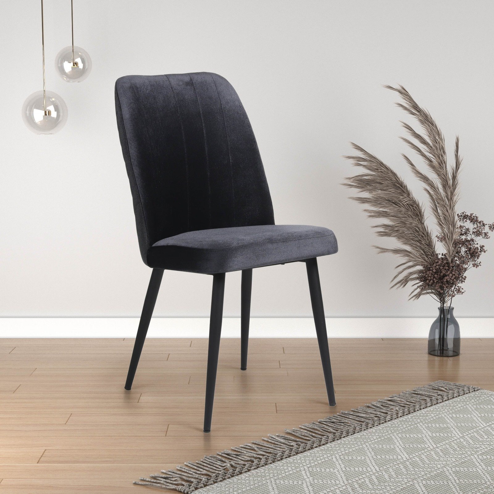 Sandalye Est Adelya 22 Siyah -Siyah Ayak