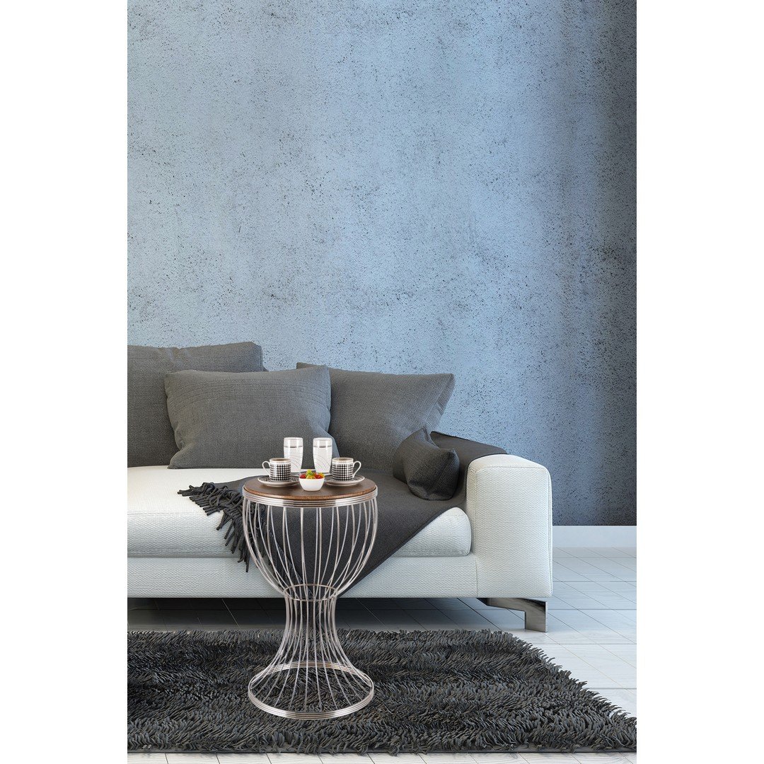 Aldora Sehpa Krom-Ahşap Ceviz