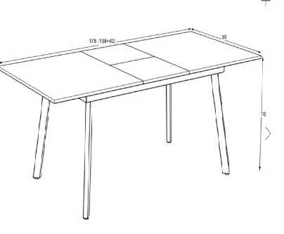 Masa Lini Dining Ahşap 138*85*76cm
