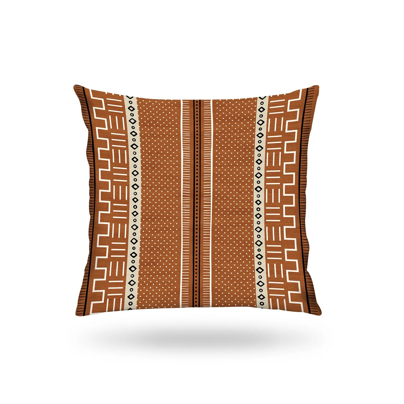 Kırlent Kılıfı İsk. Desen Beyaz-Kamel 43x43cm