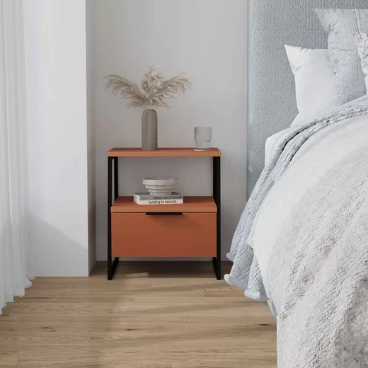 Komodin Pal  Çekmeceli Tarçın 50*45*40cm