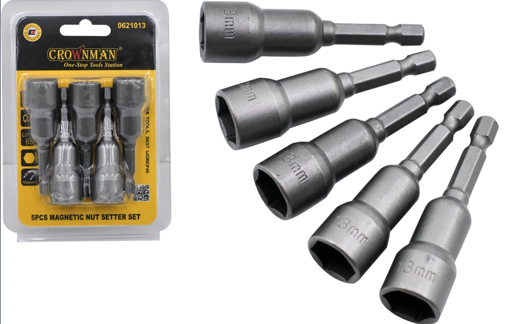 Somun Sıkma Manyetik 5'li Set 13mm