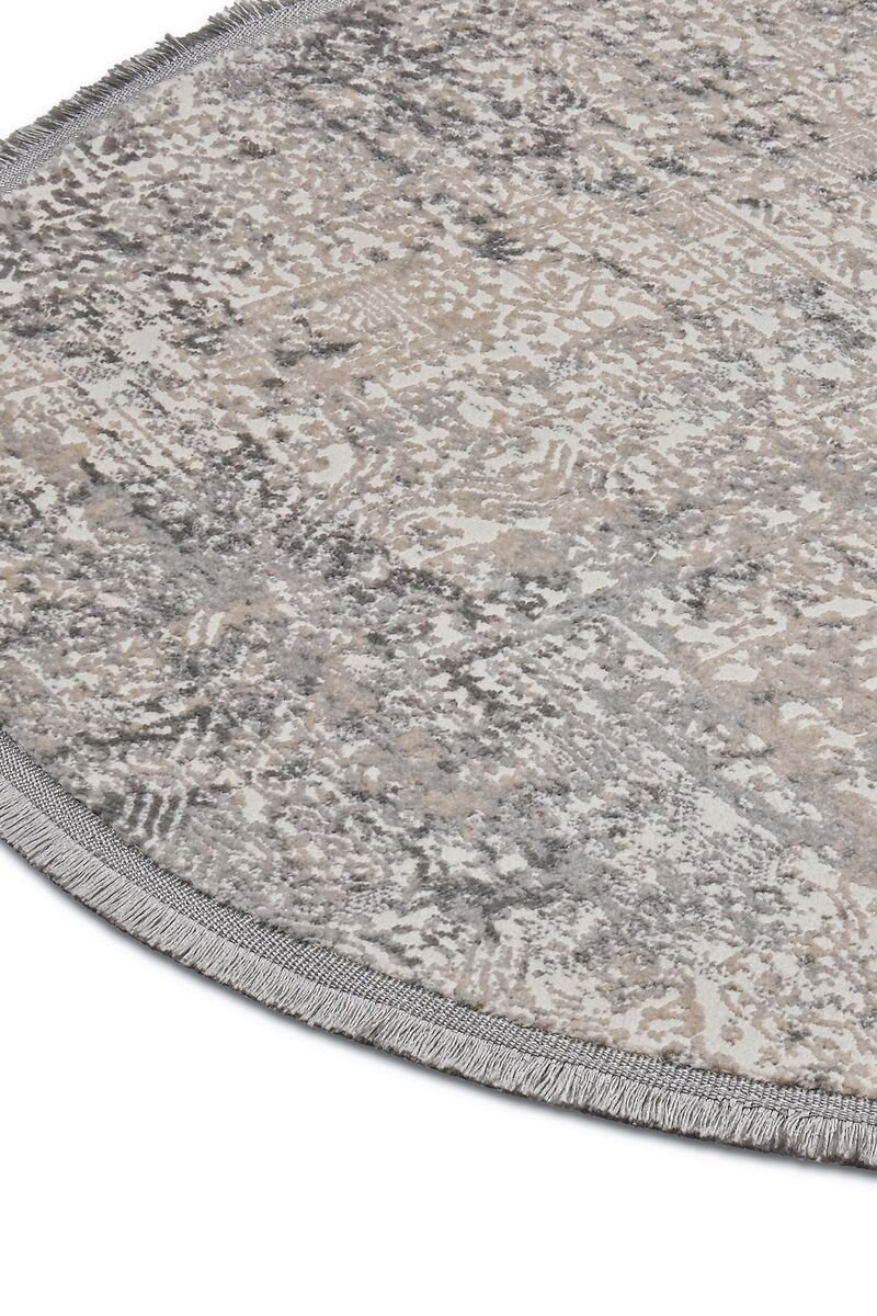 Notta Yuvarlak Halı Gri 100x100