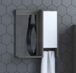 Banyo Dolabı Fırat Üst ModülAntrasit-BeyazMeşe60cm