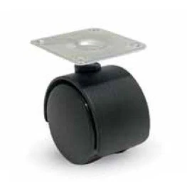 Tekerlek Tablalı Dönerli Siyah 40mm