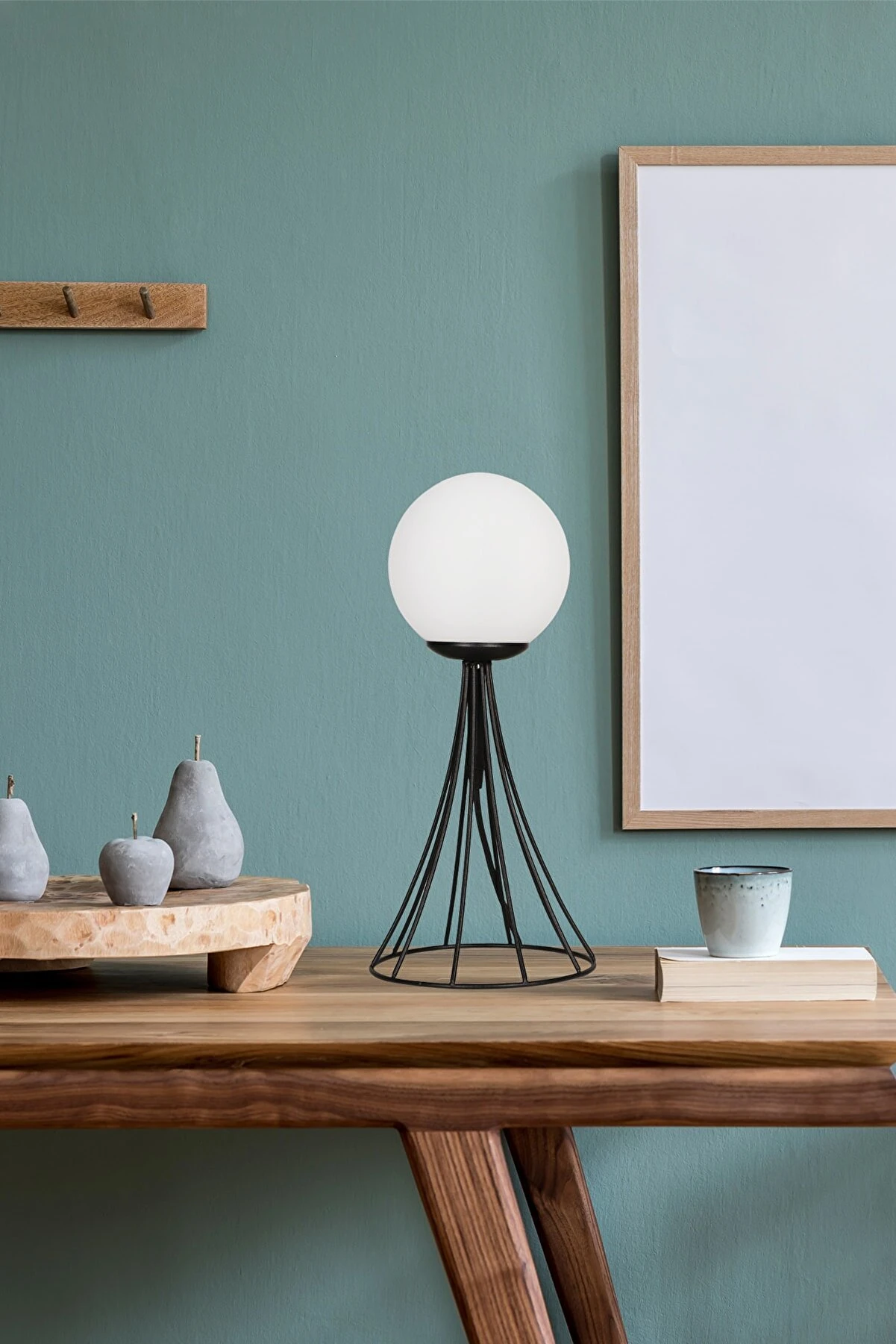 Masa Lambası Lapis Siyah-Beyaz Cam