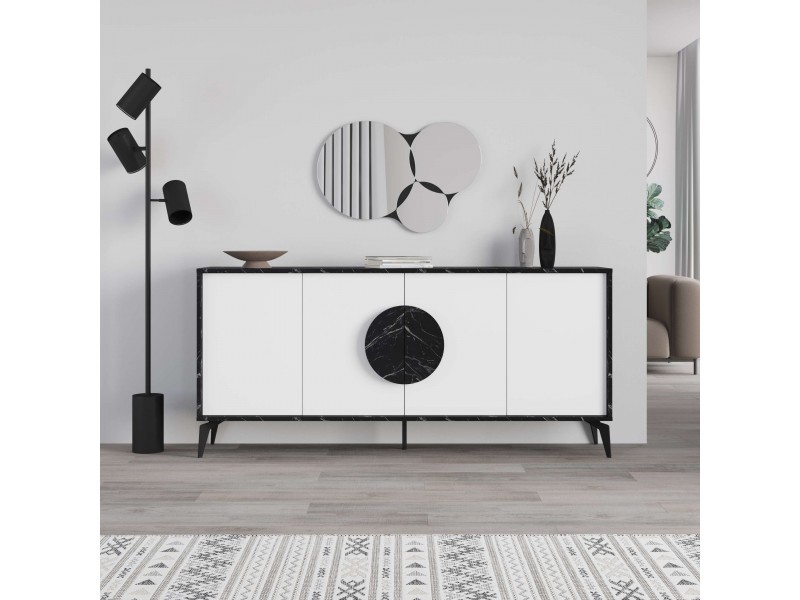 Konsol Masa Aynalı Gora 180 Bendir-Beyaz180*82*35c