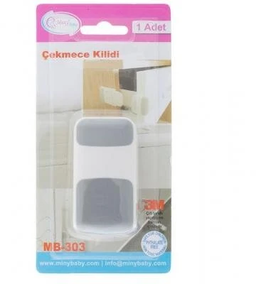 Çocuk Çekmece Kilidi Çift Emniyetli Gri