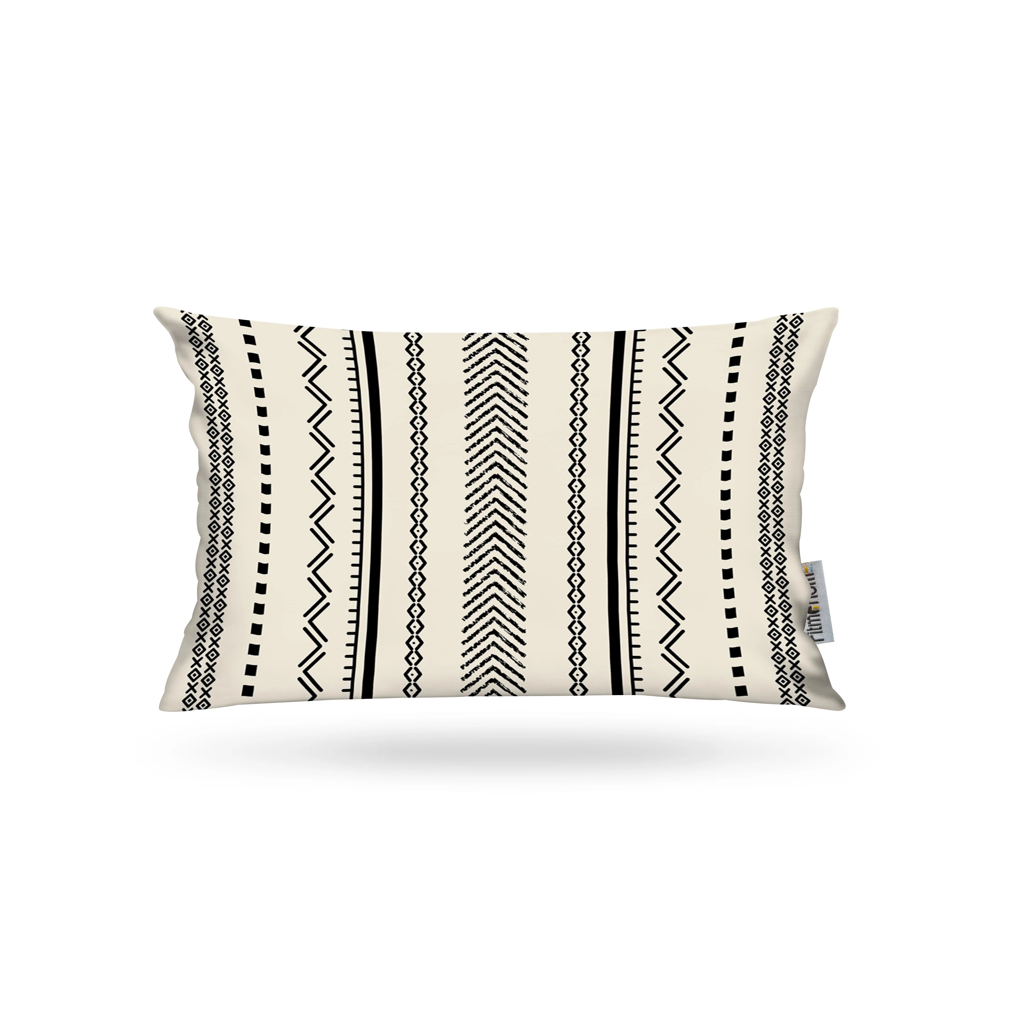 Kırlent Kılıfı İsk. Etn Desen Beyaz-Siyah 35x50cm