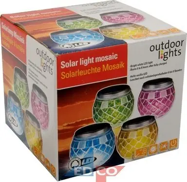 Solar Lamba Mozaik 10*10*9 cm.