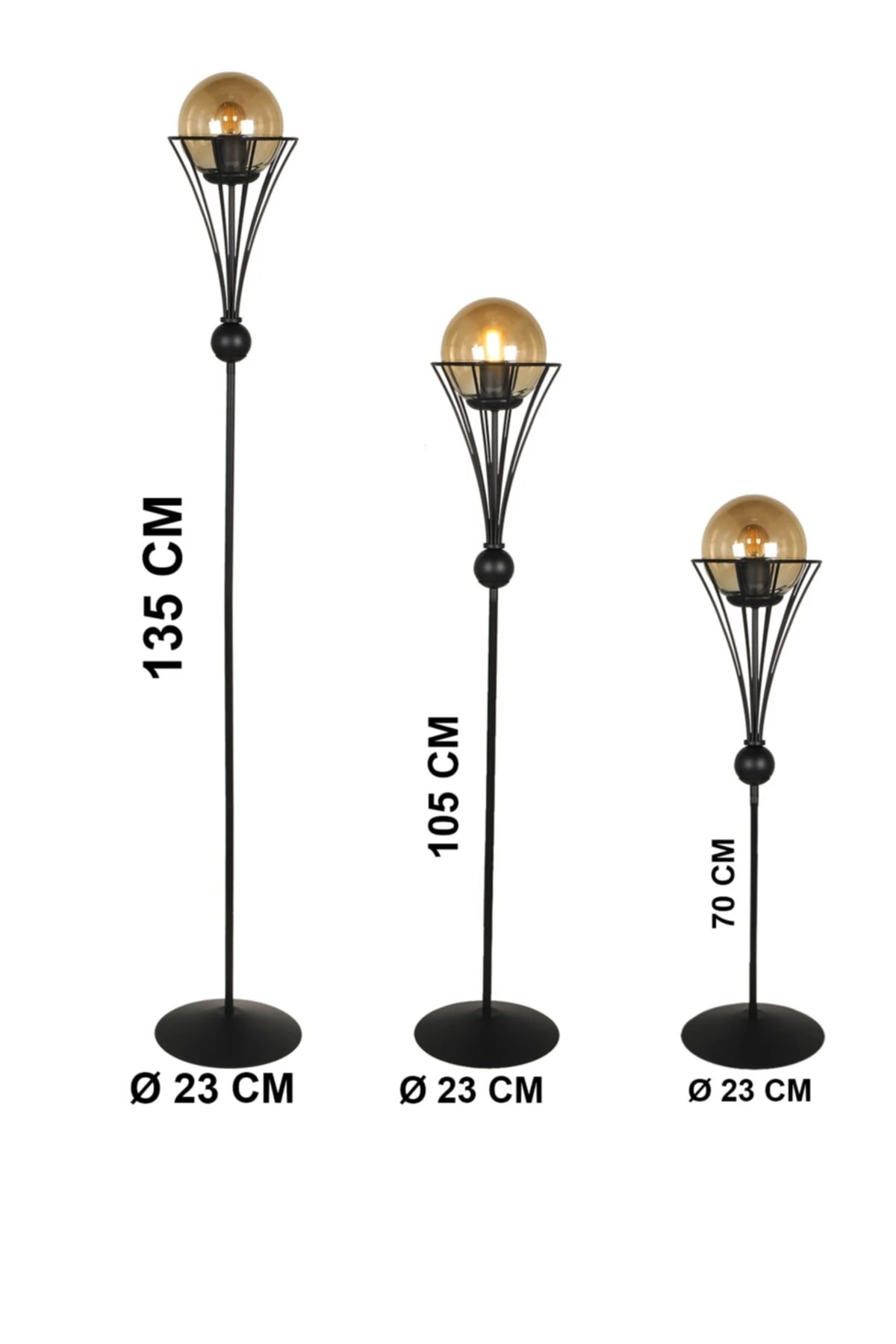 Lambader Ayarlanabilir Lapis Siyah Bal Cam