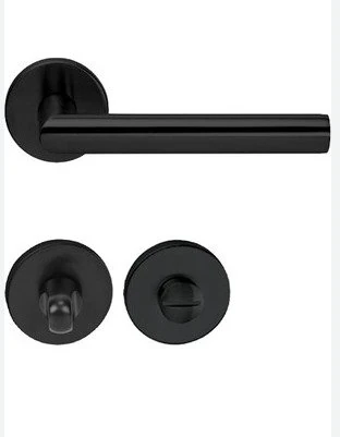 Kapı Kolu Rozetli Delta Mat Siyah Wc