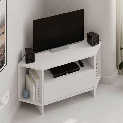TV Sehpası Köşe Beyaz 98.7*45*35cm